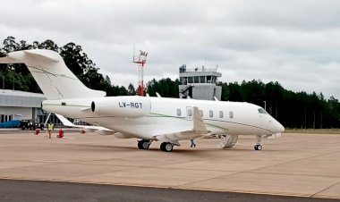 Un jet ejecutivo de alta gama pasó por Concordia